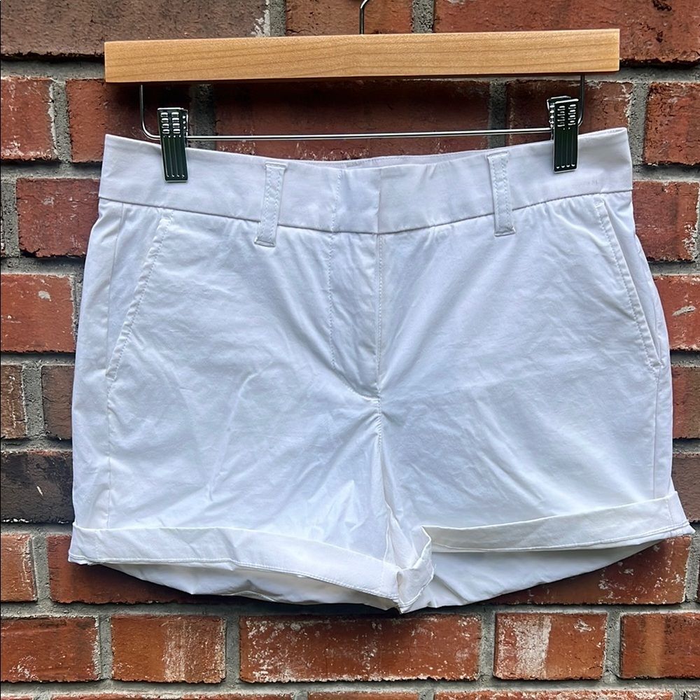 J. Crew White Stretch Nylon Shorts Size 2